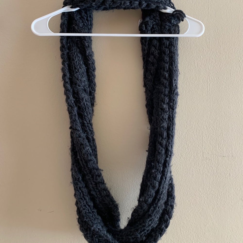 Grey wrap around infinity scarf